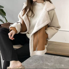 TeddyDream Oversize-Jacke – Beige Eleganz