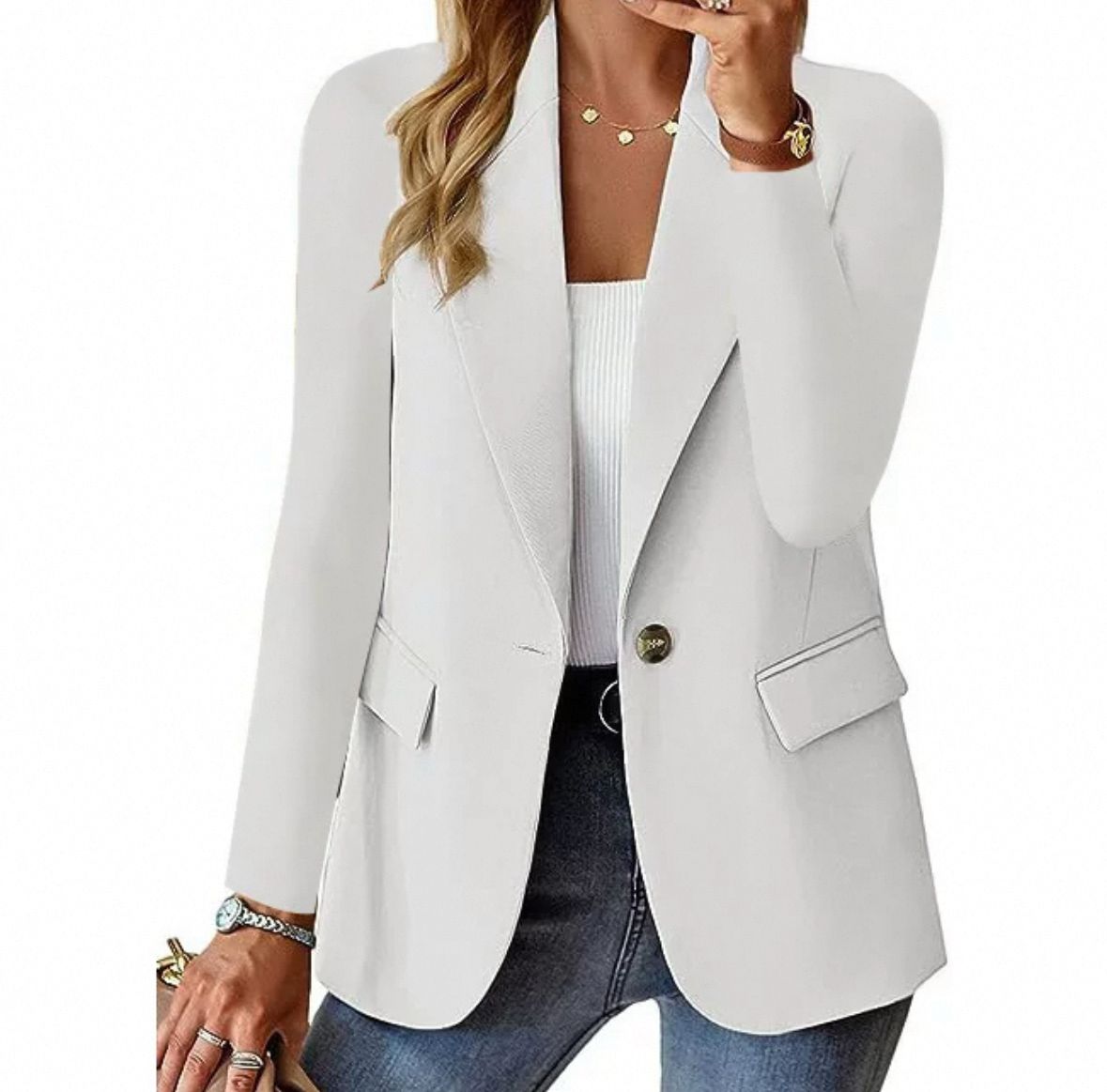 Elegance Chic Blazer – Weißer Klassiker mit Stil