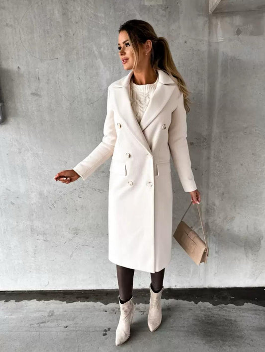 Elegance Noir – Wool coat for women