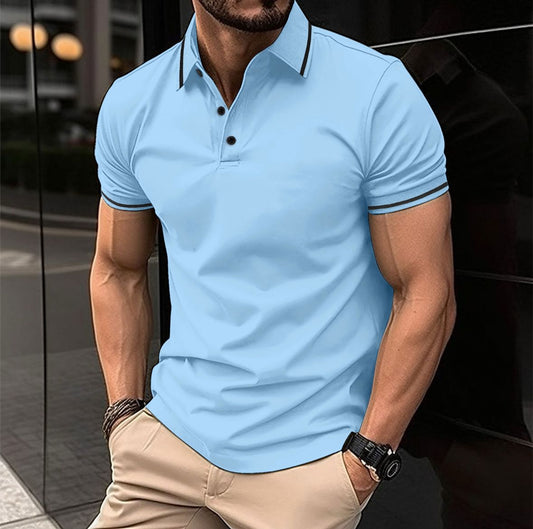 „Polohemd mit Kontrastdetails“