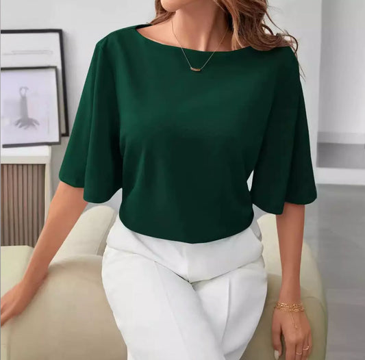 Emeralda” – Elegante Bluse in Smaragdgrün
