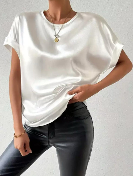 Eleganza Weiß – Klassische Wickelbluse