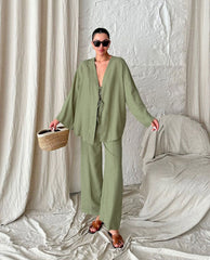 La Verde -Lounge-Set in Salbeigrün