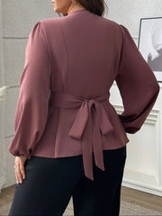 Eleganztraum – Wickelbluse in Mauve