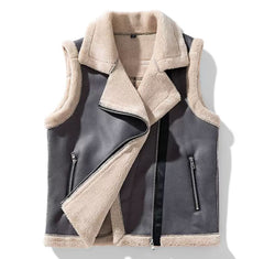 Luna Luxe Weste – Teddyfell trifft Kunstleder