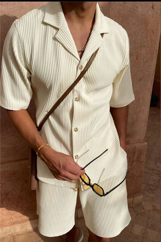 Rippen-Resort Set „Sandro“