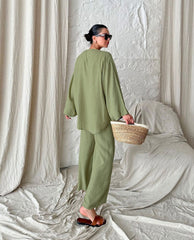 La Verde -Lounge-Set in Salbeigrün