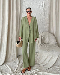 La Verde -Lounge-Set in Salbeigrün